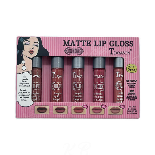 رژ لب مایع تیاسون شماره c بسته 5 عددی
